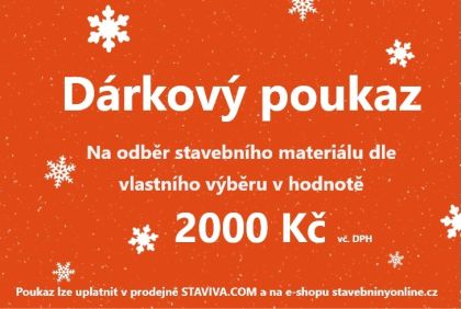 Dárkový poukaz v hodnotě 2 000,- Kč