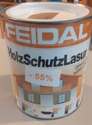 HolzSchutzLasur 0,75 l tmavý dub Feidal - VÝPRODEJ