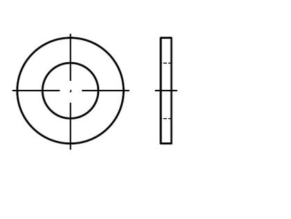 Podložka DIN125 M6 (balení 40 ks)