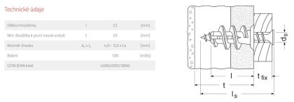 Fischer Hmoždinka pro sádrokarton GK (balení 100 ks)