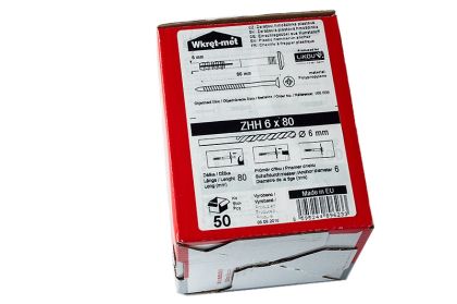 Zatloukací hmoždinka ZHH 06/080/50 ks/ plastová zarážecí Polypropylen (bal. 50/800 ks)