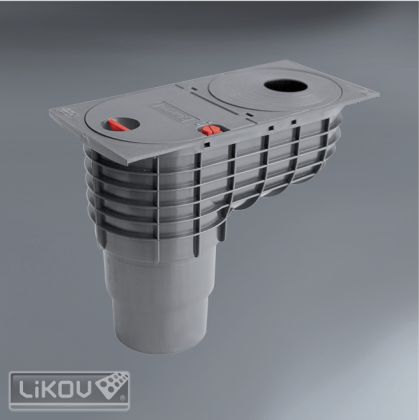 Geiger šedý s dolní výpustí (suchý) 50-125/110 (125) mm (bal. 1)