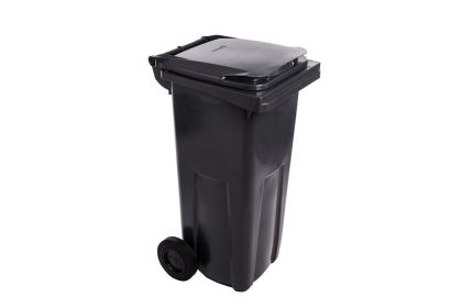 Popelnice plastová, 120 l, černá 