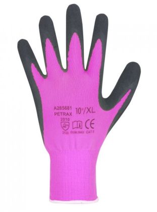 Rukavice pracovní PETRAX, vel. 7 - růžová