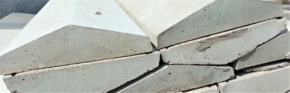 Betonová plotová stříška 100 x 22 cm, hladká - VÝPRODEJ