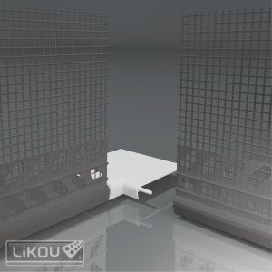 Lišta ukončovací soklová přechodová - vnitřní rohLW-Z15-I k liště LW66 (bal. 10 ks)