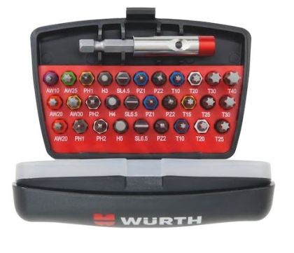 Würth Box s bity, velikost 3, 33 ks