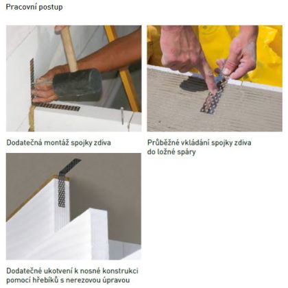 Spojka zdiva nerez, 300 x 30 x 0,8 mm doplněk (50 ks/bal.)