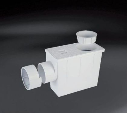 Geiger šedý s boční výpustí (mokrý) 80 (100)/100 (110) mm (bal. 18)