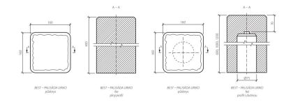 BEST Palisáda Uriko 60 cm - Přírodní - DOPRODEJ