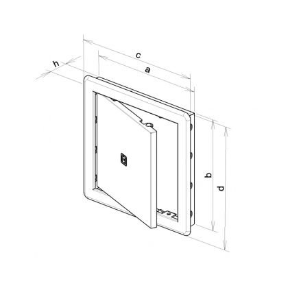 Vanová dvířka VD 200 x 250 mm - Bílá