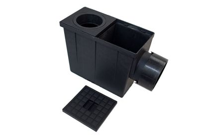 Geiger černý s boční výpustí (mokrý) 80 (100)/100 (110) mm (bal. 18)