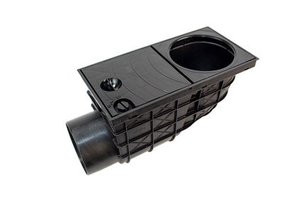 Geiger černý s boční výpustí (suchý) 80-125/110 mm