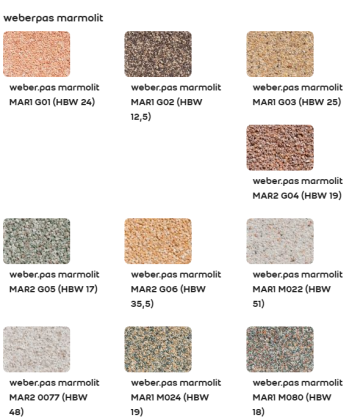 Weber.pas marmolit střednězrnný (20 kg)