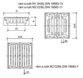 Mříž Litinová 21×28 cm BEST - DOPRODEJ 