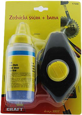 Zednické šňůry - komplet (šňůra 15 m s pudrem)