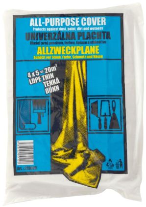 Fólie krycí univerzální, 4 x 5 m, 0,030 mm 