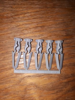 Hmoždinka-sádrokarton tl. do 9,5 mm, 8 kg, 5 ks RAWL