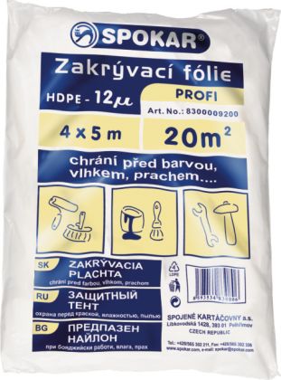 Spokar Zakrývací fólie 4 × 5 m HDPE-12MY