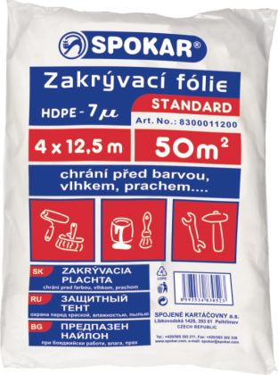 Spokar Zakrývací fólie 4 × 12,5 m HDPE-7MY