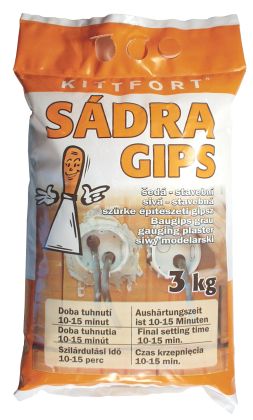 Sádra šedá stavební 3 kg