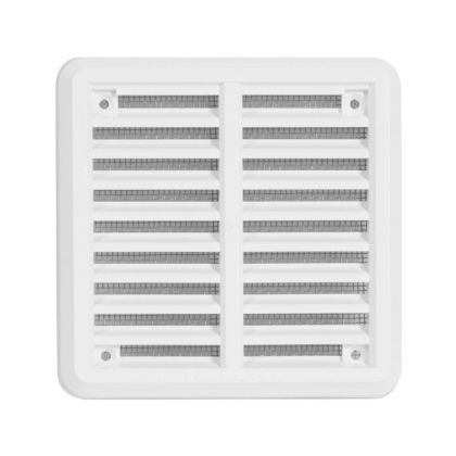 Větrací mřížka se síťovinou - krytka 100 x 100 mm - Bílá