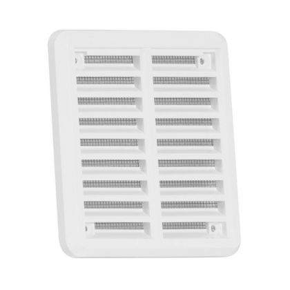 Větrací mřížka se síťovinou - krytka 100 x 100 mm - Bílá