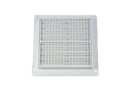 Mřížka ventilační PVC hranatá bílá se síťkou 189 x 189 mm G