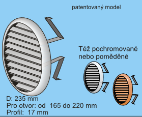 Mřížka vent. kulatá univerzální se sítí, bílá