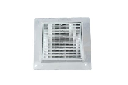 Mřížka ventilační PVC hranatá bílá se síťkou 140 x 140 mm G