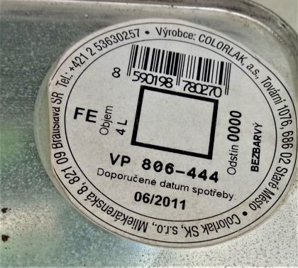 Colorlak Ředidlo C6500/C0000 Bezbarvé 4 l - VÝPRODEJ