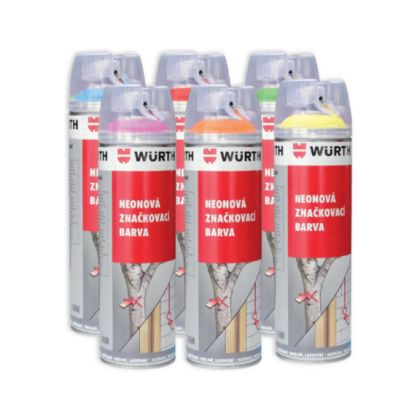 Würth Značkovací barva pro les. a stav. 500 ml - modrá neonová