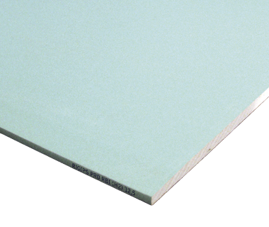 Sádrokarton Rigips SDK RBI (H2)  12,5 x 1250 x 2000 mm, impregnovaná (deska 2,5 m² / pal. 56 ks)