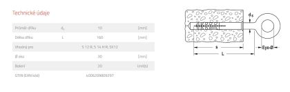 fischer Vrut s okem GS 10 x 160 mm (balení 20 ks)