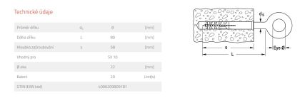 fischer Vrut s okem GS 8 x 80 mm (balení 20 ks)