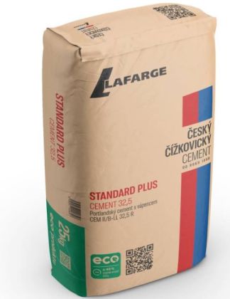 Cement portlandský HOLCIM CEM II/B-LL 32,5 R Standard Plus PF 25 kg (pal. 56 ks)