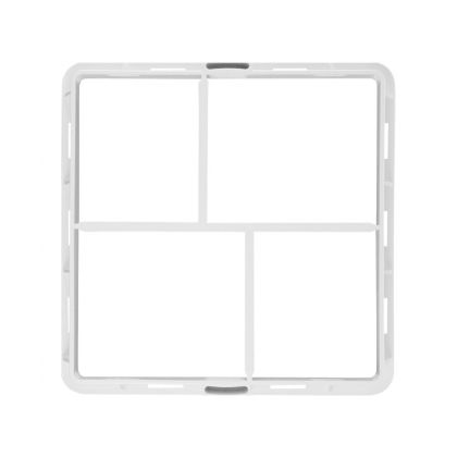 Větrací mřížka s rámečkem uzavíratelná bílá 200 x 200 mm