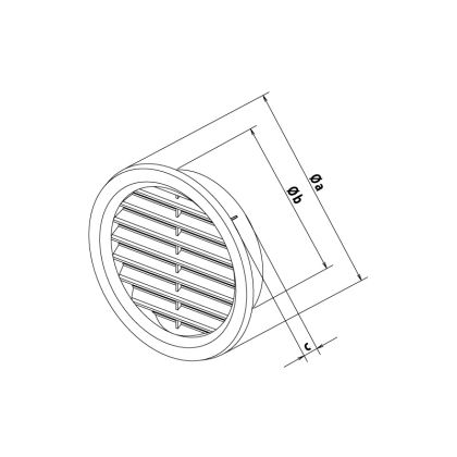 Větrací mřížka kruhová se síťovinou bílá 100 mm