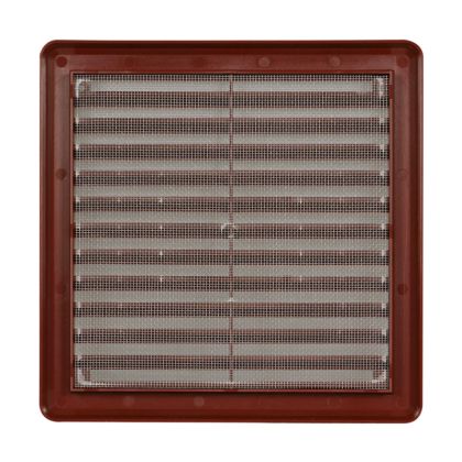 Větrací mřížka se síťovinou - krytka 200 x 200 mm - Hnědá