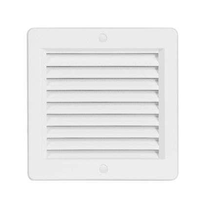 Větrací mřížka s rámečkem a síťovinou bílá 150 x 150 mm
