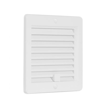 Větrací mřížka s rámečkem uzavíratelná bílá 150 x 150 mm