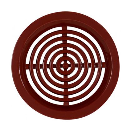 Větrací mřížka kruhová hnědá 50 mm (4 ks)