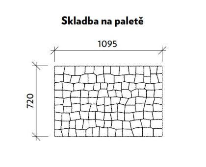 CSB DLAŽBA GRANITO skladba 117 kamenů 6 cm Šedá (paleta 9,5472 m² / vrstva 0,7956 m²)