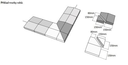 CSB CSBLOK stříška 40 Hnědá 23 x 50 x 8,4 cm (paleta 28 ks)