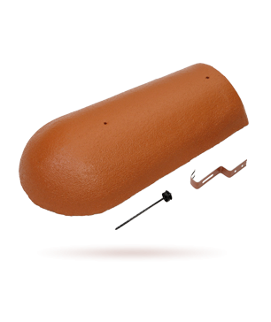 Bramac Hřebenáč EU koncový s vrutem barva CIHL.ČERVENÁ