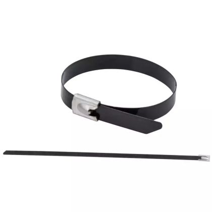 Upínací pásek z nerezové oceli 304 pokrytý polyesterovou pryskyřicí, 4,6 *125, 20 ks