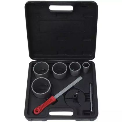 Vrtací korunky, karbid wolfram. sada, průmer 33,53,67,73