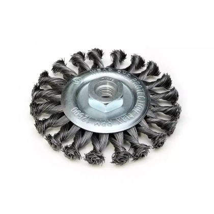 Kartáč drátěný okružní mosazný 115mm, závit M14