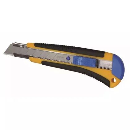 Nůž 18mm rukojeť ABS+guma, vodič břitu kovový