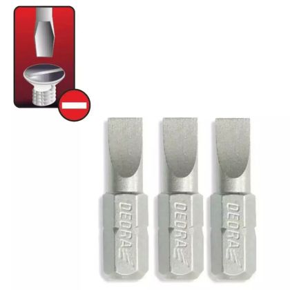 Šroubovací bity ploché SL 5.5x25mm, 3ks blistr